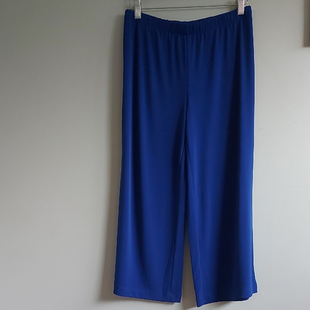 Chico's Blue Wide Leg Pants with Relaxed Fit/ Iron Free - 0